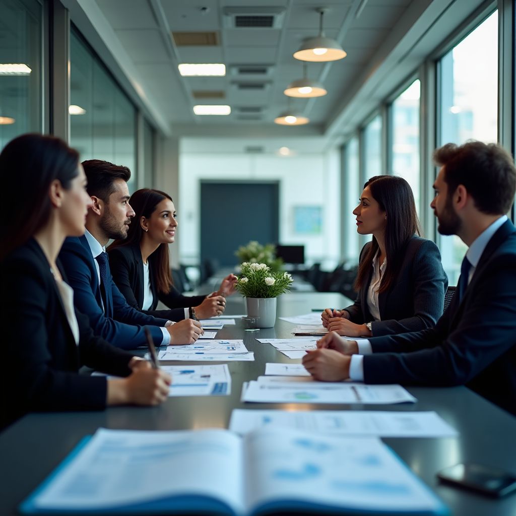 Equipo de asesores financieros profesionales